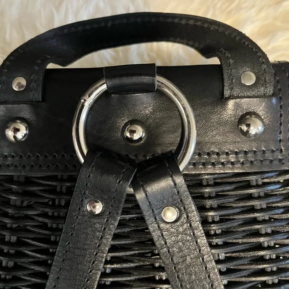 Wicker Wings Black Tall Tixing Backpack (Genuine Leather 